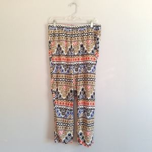 Old Navy Patterned Boho Cuffed Ankle Pants